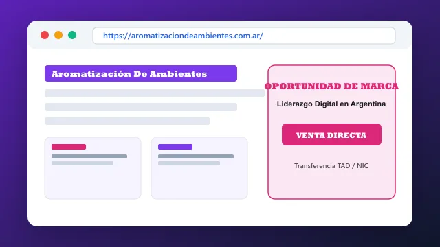 Modelo de aplicación comercial y proyectos digitales para aromatizaciondeambientes.com.ar